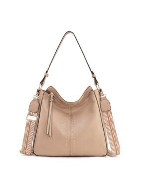 Vegan Leather Hobo Handbag for Women with Guitar Strap